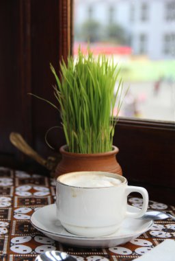 bir kafede aromatik kahve
