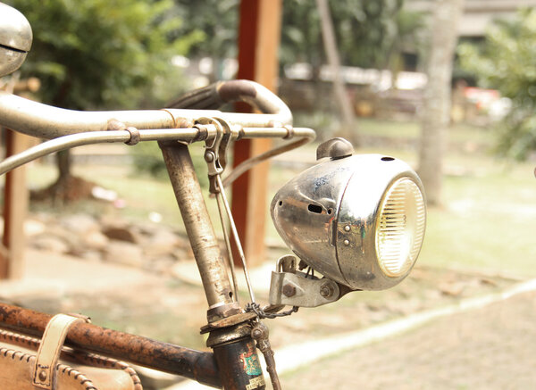 Old-fashioned bicycle