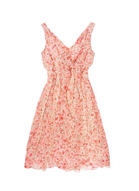 pembe elbise beyaz zemin üzerine izole