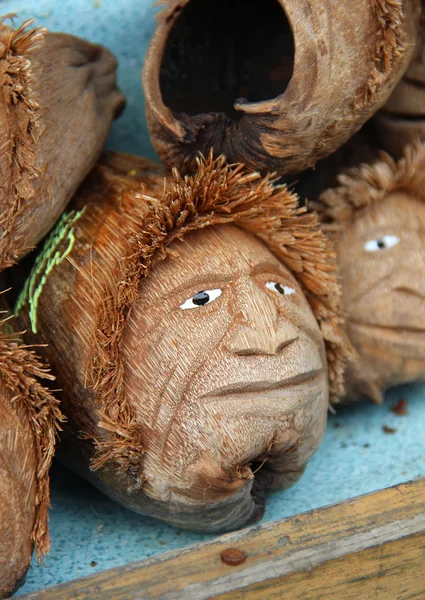 Hecho de coco frente al mercado en Asia — Foto de Stock