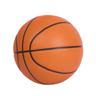 Basketbol topu beyaz arkaplanda izole edildi