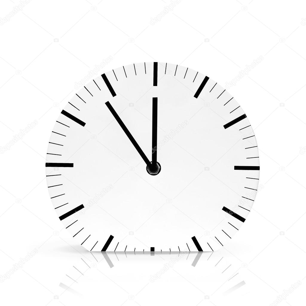 Time concept with watch or desk clock on Isolated on white background