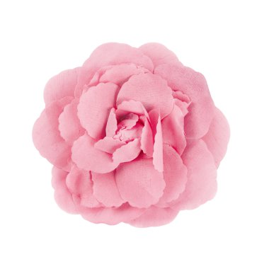 Pink brooch flower isolated on white background clipart