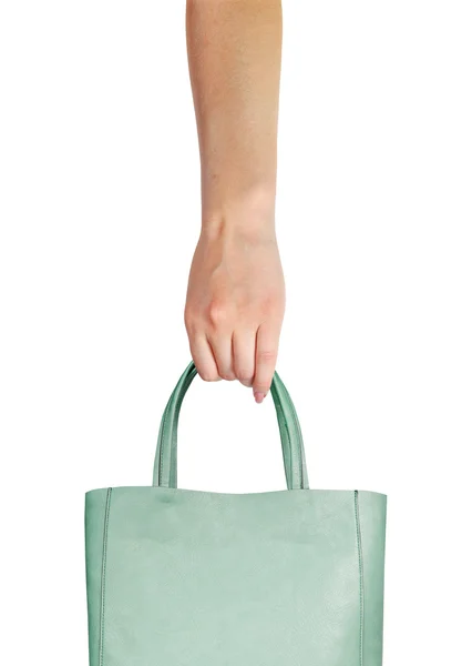 Shopping bag in hand. Consumerism symbol — Stock Photo, Image