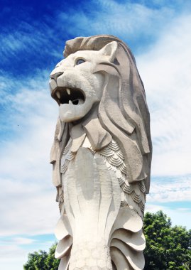 taş Singapur merlion heykeli. Singapur - 26 Mart: merlion heykeli olabilir 2,2014 sentosa Island, Singapur