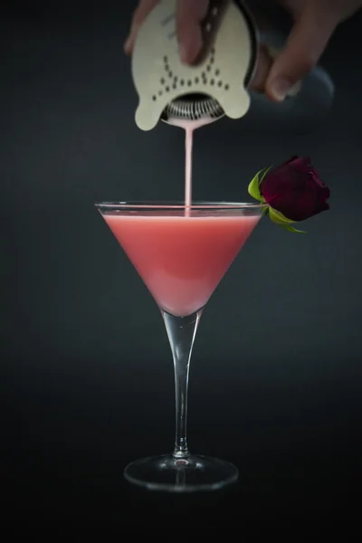 Cocktail rosa — Fotografia de Stock