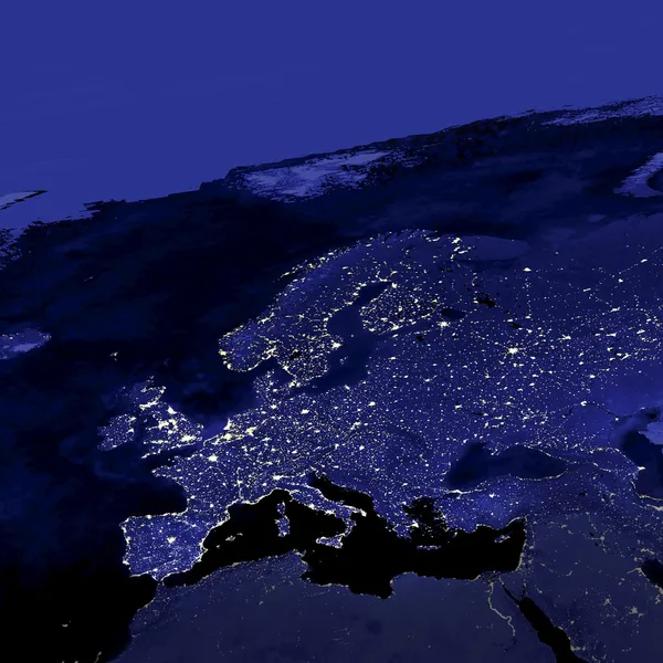 Europa city lights — Stockfoto