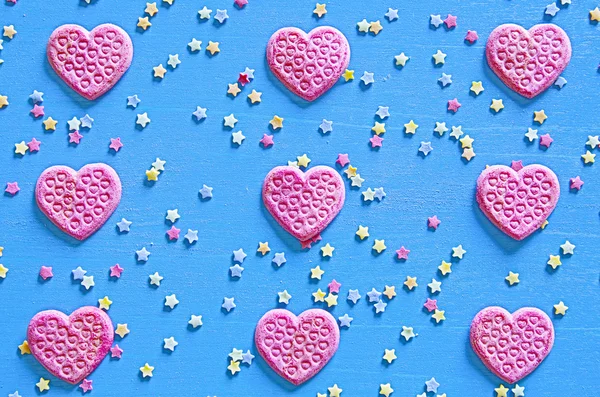 Hearts and Stars Background — Stock Photo, Image