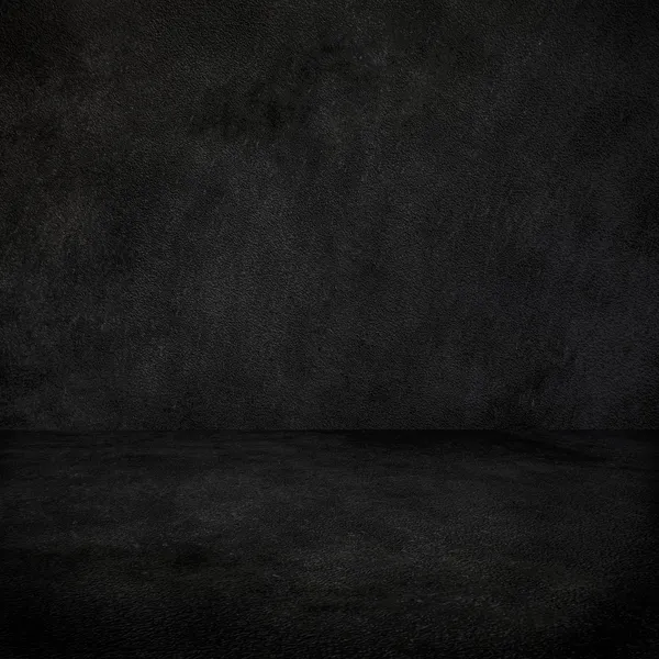 Grunge pared negra con piso —  Fotos de Stock