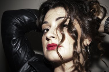 güzel genç kadın, moda portre