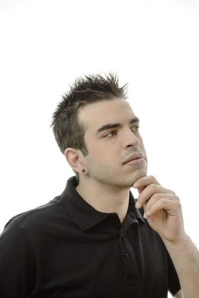 Portrait of a pensive young man — Stock Photo, Image