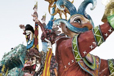renkli İtalyan karnaval float