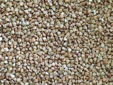 Karabuğday tanecikleri yakın plan. bir tahıl grubunun dokusu