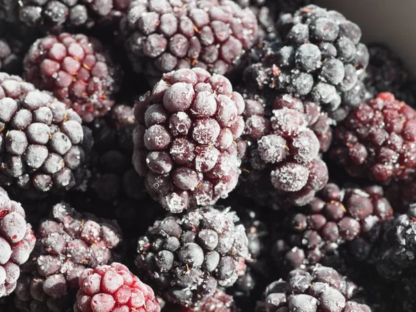 Moras Maduras Congeladas Cerca — Foto de Stock