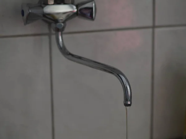 Faucet Washing Hands Dishes Campsite — Stok fotoğraf