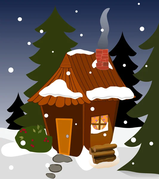 Cozy Winter Cabin — Stock Photo, Image