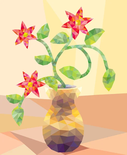 Low Poly Type Flower Arrangement — Stock Photo, Image