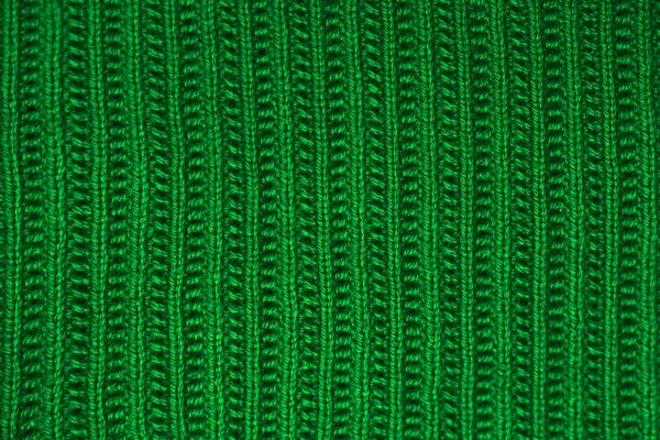 Grüne Strickwolle. Weicher Fokus — Stockfoto