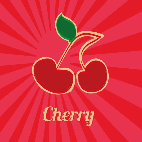 Cherry-ikonen — Stock vektor