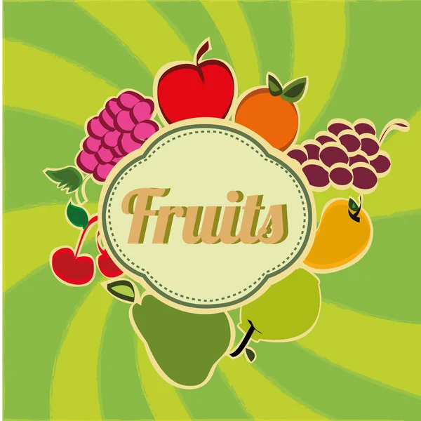 Icono de frutas — Vector de stock