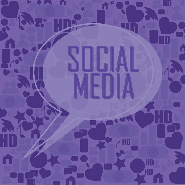 Purple social media — Stock Vector