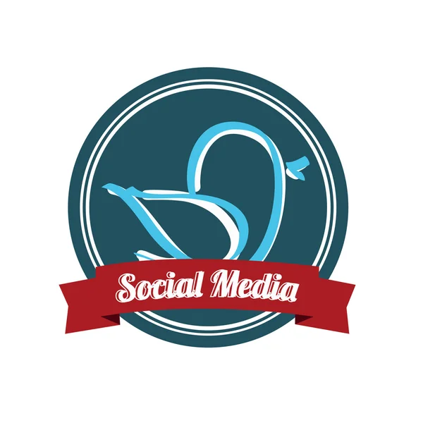 Social media bird — Stock Vector