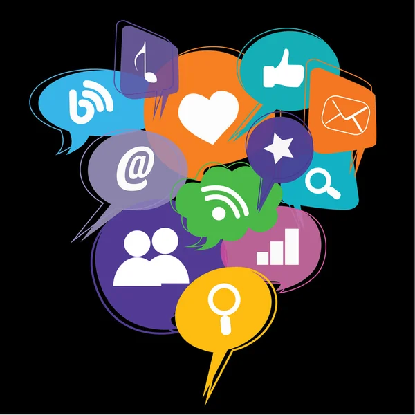 Social media icons — Stock Vector