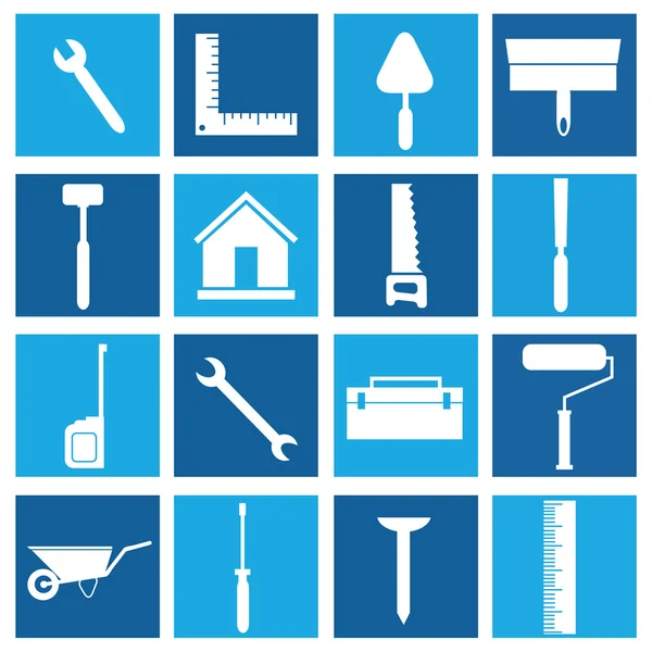 Iconen voor de bouw — Stockvector