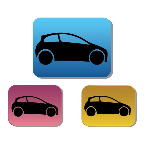 Ikoner för bilar Stockillustration