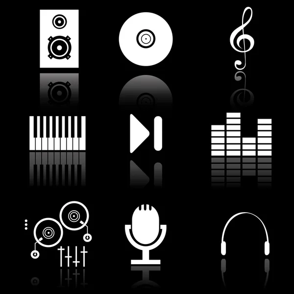 Music icons — Stock Vector