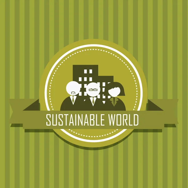 Nachhaltige Welt — Stockvektor
