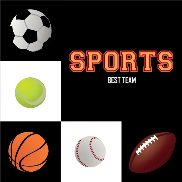 Piłki sportowe — Wektor stockowy