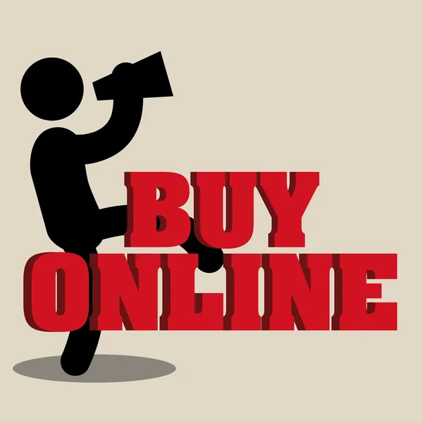 Comprar en línea — Vector de stock