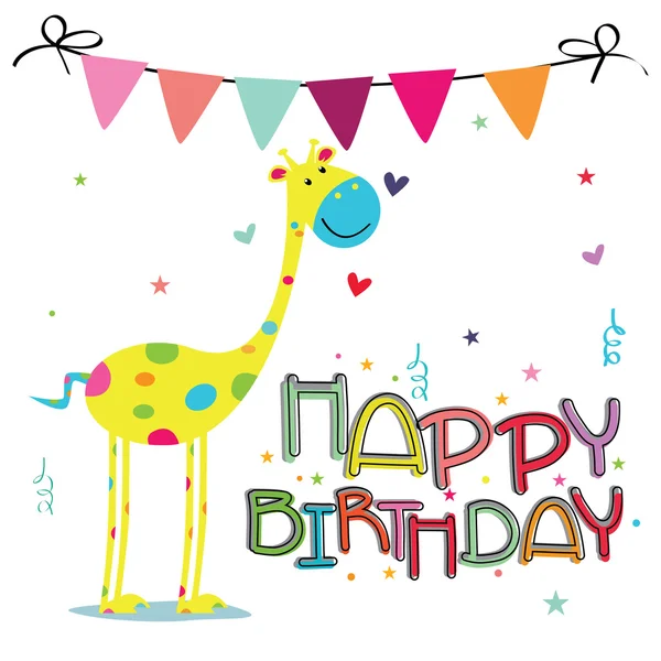 Happy giraffe — Stock Vector