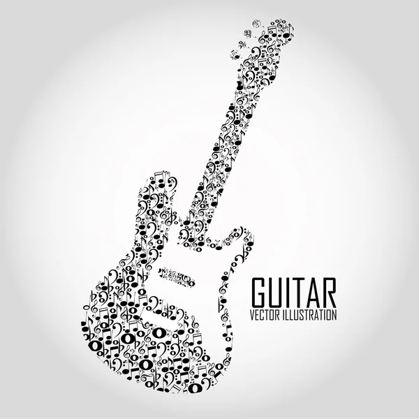 Guitarra abstracta — Vector de stock