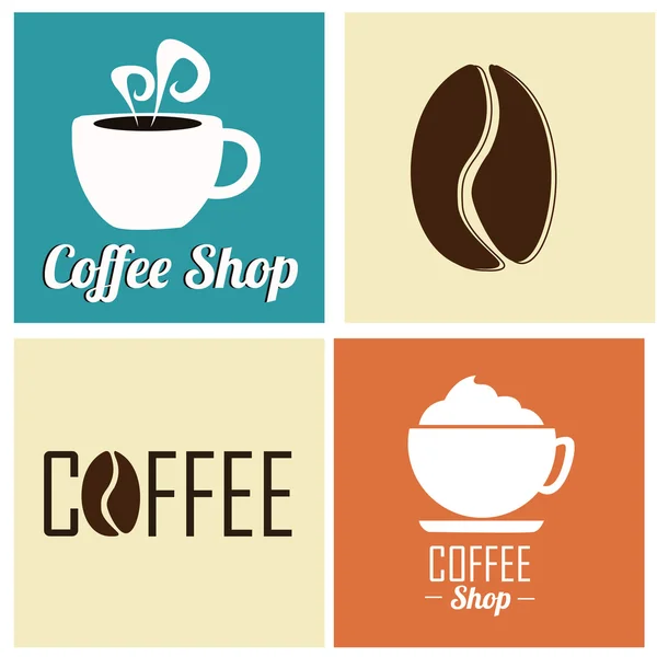 Káva ikony — Stockový vektor