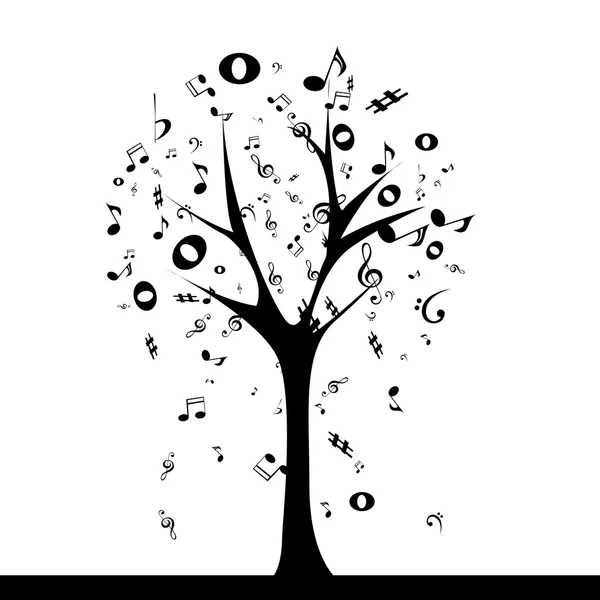 Arbre à musique — Image vectorielle