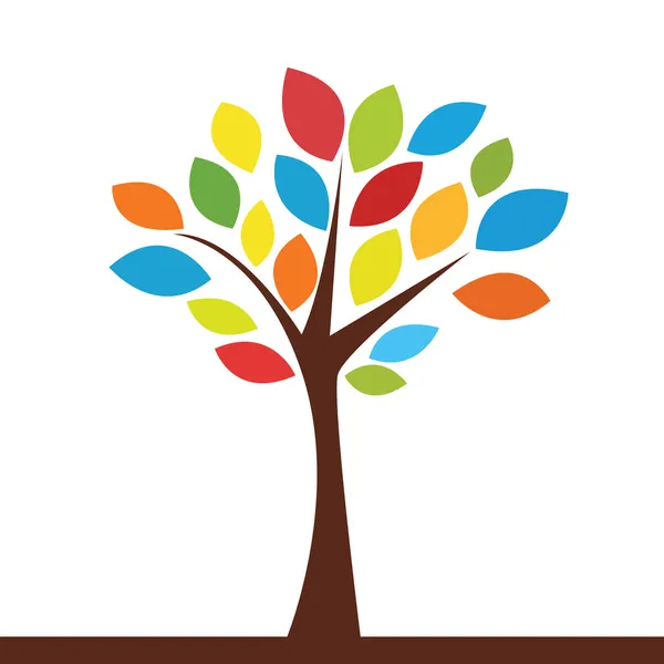 Árbol de color — Vector de stock