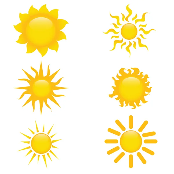 Sun icons — Stock Vector