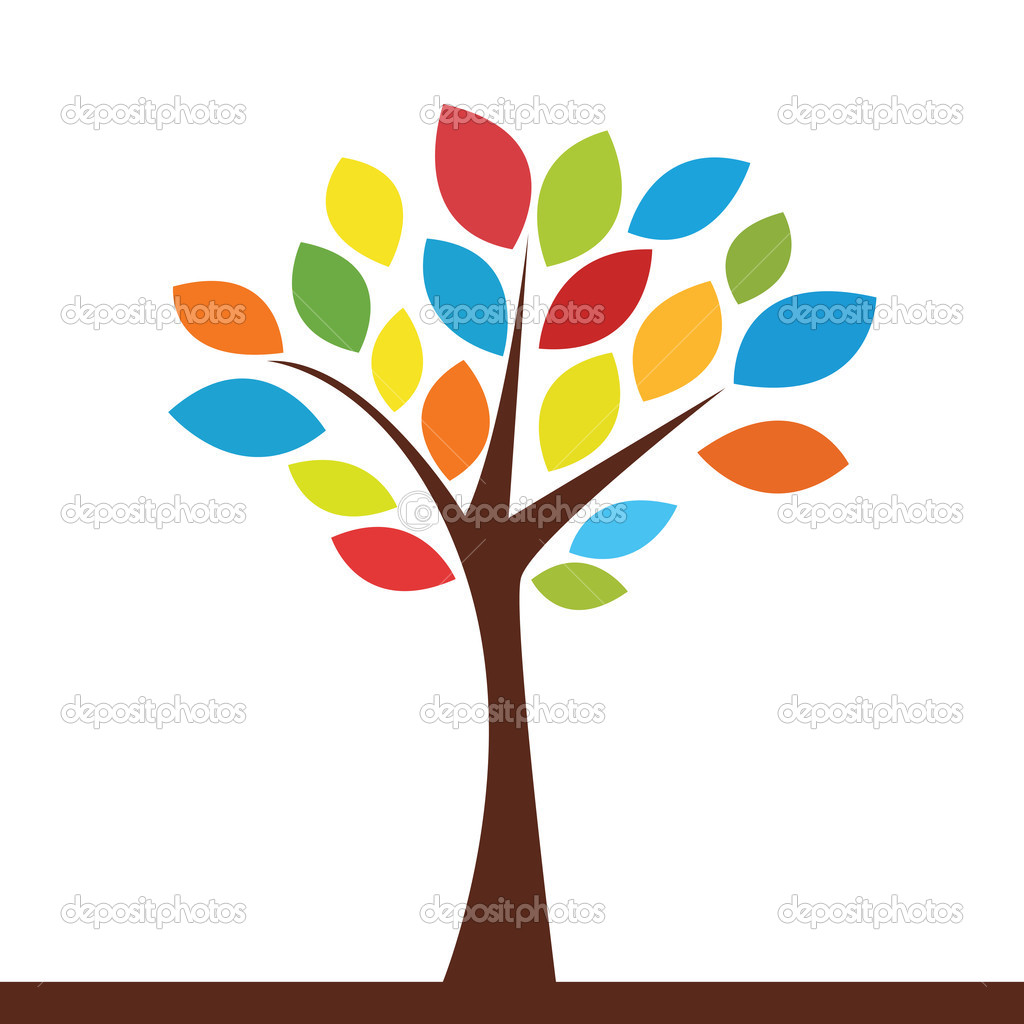 Color tree — Stock Vector © L4DISENO #28550321