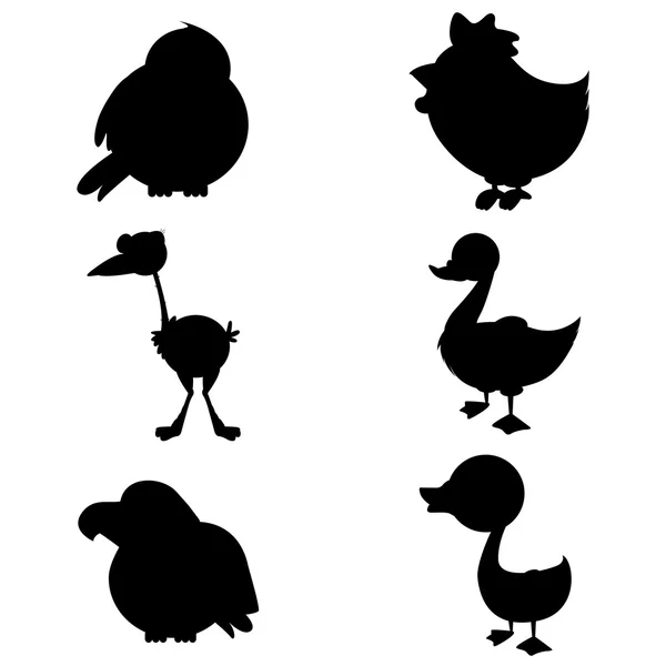 Vogels silhouet — Stockvector