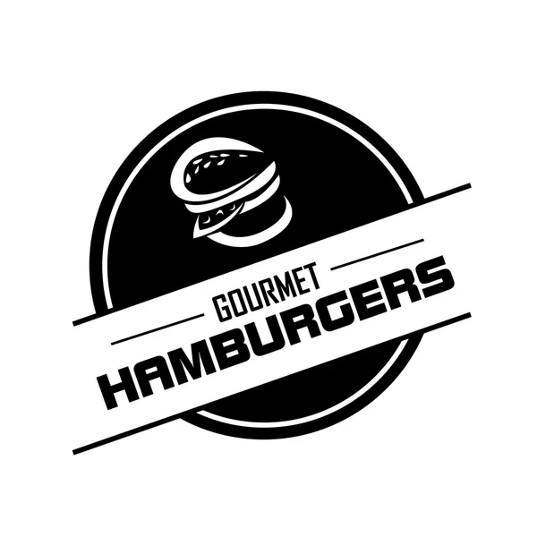 Hamburger label — Stock Vector