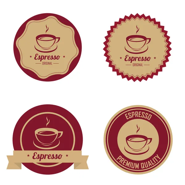 Espresso etiketten — Stockvector