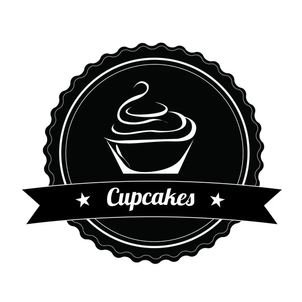 Etiqueta de cupcakes — Vector de stock