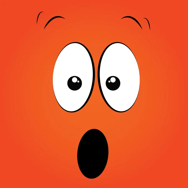 Rostro sorprendido — Vector de stock