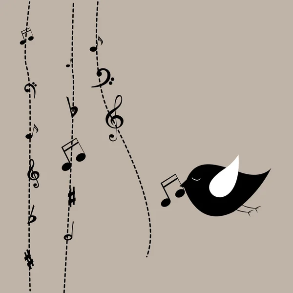 Oiseau musical — Image vectorielle