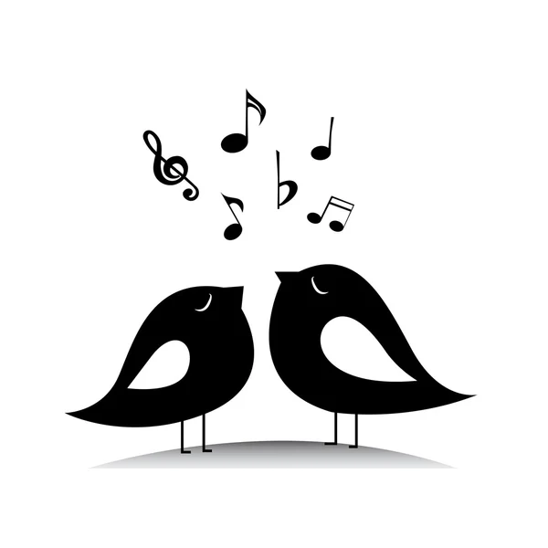 Oiseaux musicaux — Image vectorielle