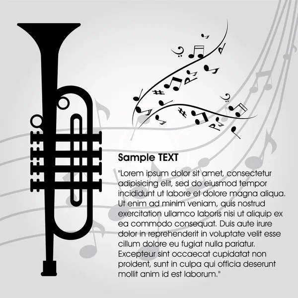 Trompete — Stockvektor