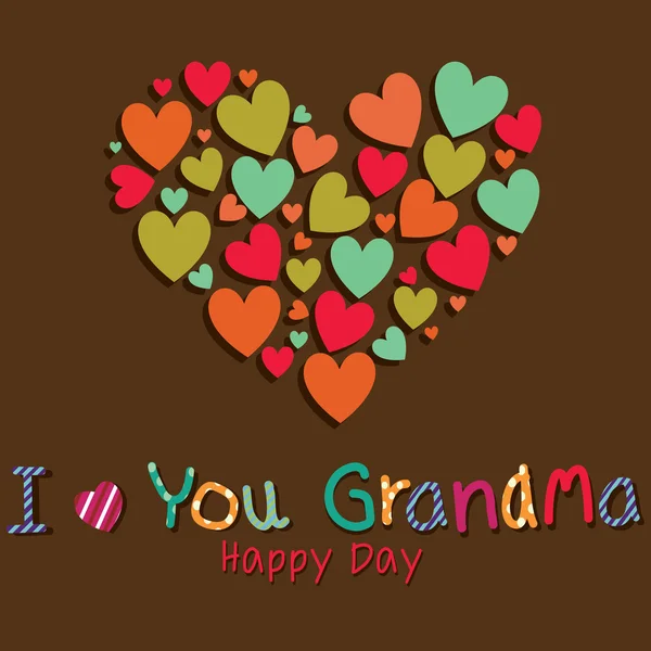 I love you grandma — Stock Vector