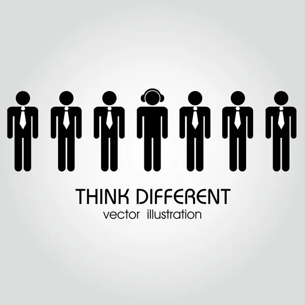 Penser différemment — Image vectorielle